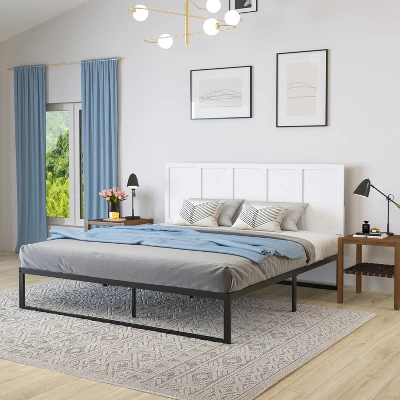 Merrick Lane Raised Panel Wooden Adjustable Headboard Only 5 Merrick Lane Raised Panel Wooden Adjustable Headboard Only - Image 3