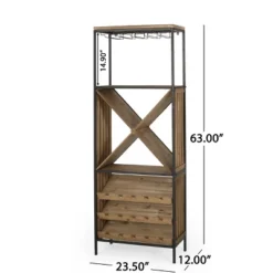Fritsche Modern Industrial 47 Bottle Floor Wine Rack Natural/Black - Christopher Knight Home 12 Fritsche Modern Industrial 47 Bottle Floor Wine Rack Natural/Black - Christopher Knight Home -Furniture Store GUEST f1cc12a2 fa45 4767 8aae dd748f21b9f2