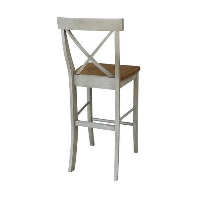 30" X Back Barstool - International Concepts 6 30" X Back Barstool - International Concepts - Image 4