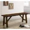 Lyoth Bench With Live Edge Wooden Seat Walnut - HOMES: Inside + Out