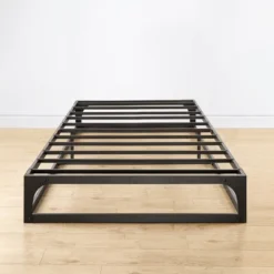 9" Metal Hinged Corner Platform Bed Frame Black - Mellow -Furniture Store GUEST f3812e5d 2511 466f a87c eab2cfd22f82