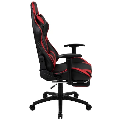 BlackArc Echo Gaming Desk & Chair Set: Black & Red Faux Leather Reclining Gaming Chair; Gaming Desk With Headphone Hook And Cupholder 5 BlackArc Echo Gaming Desk & Chair Set: Black & Red Faux Leather Reclining Gaming Chair; Gaming Desk With Headphone Hook And Cupholder - Image 3