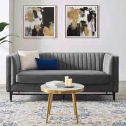 Devote Channel Tufted Performance Velvet Loveseat - Modway -Furniture Store GUEST f4de29d5 1d0c 45de aee6 1bdcdd9571b6