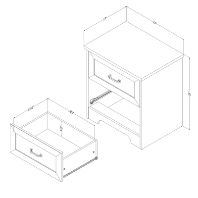 Prairie 2 Drawer Nightstand - South Shore 9 Prairie 2 Drawer Nightstand - South Shore - Image 7