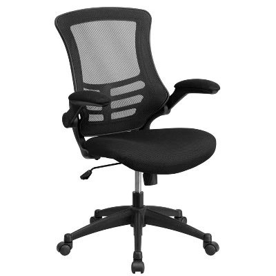 Flash Furniture Work From Home Kit - Black Computer Desk, Ergonomic Mesh Office Chair And Locking Mobile Filing Cabinet With Side Handles 8 Flash Furniture Work From Home Kit - Black Computer Desk, Ergonomic Mesh Office Chair And Locking Mobile Filing Cabinet With Side Handles - Image 6