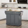 HOMCOM Kitchen Island With Storage Rolling Kitchen Serving Cart With Rubber Wood Top Towel Rack Storage Drawer And Cabinet Grey 2 HOMCOM Kitchen Island With Storage Rolling Kitchen Serving Cart With Rubber Wood Top Towel Rack Storage Drawer And Cabinet Grey -Furniture Store GUEST f56f3056 5caa 4268 b786 e07c3691bec3