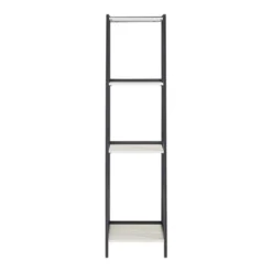 3pc Neveah Marble Ladder Desk And Bookcase Set Matte Black - Inspire Q -Furniture Store GUEST f5a5119b cb52 4f10 915d c4a916fbbaac