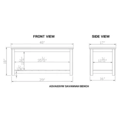 Savannah Bench Ivory With Natural Wood Top - Bolton Furniture -Furniture Store GUEST f988b175 6b76 445e 947e e696891591c3