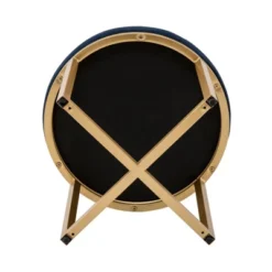 18" Round Ottoman With Metal Base - WOVENBYRD -Furniture Store GUEST f9adb7e6 73e8 498c ac9c 60546a0c0609