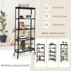 Costway 5 Tier Bookshelf Standing Storage Shelf Unit For Kitchen Living Room Office 16 Costway 5 Tier Bookshelf Standing Storage Shelf Unit For Kitchen Living Room Office -Furniture Store GUEST f9f53b41 64a4 4b0c 90dd fe409f99053f