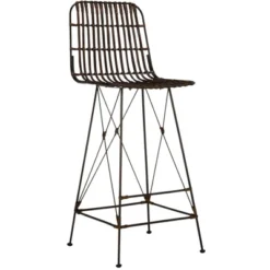 Minerva Wicker Bar Stool (Set Of 2) - Safavieh -Furniture Store GUEST fa6baad9 ccfb 480b 97f3 34b8fad89028