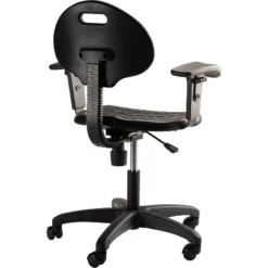 16"-21" Adjustable Height Polyurethane Task Office Chair With Arms Black- Hampden Furnishings 22 16"-21" Adjustable Height Polyurethane Task Office Chair With Arms Black- Hampden Furnishings -Furniture Store GUEST fa9400c4 79cb 41c5 a67f 354536aa143a