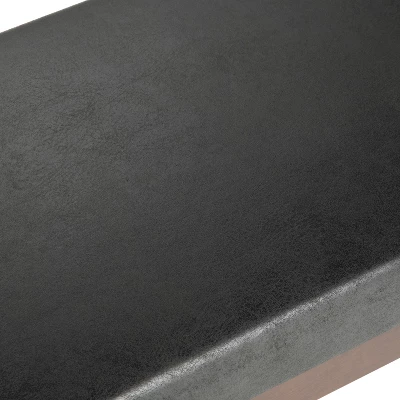 48" Nadine Mid Century Ottoman Bench Faux Air Leather - Wyndenhall 6 48" Nadine Mid Century Ottoman Bench Faux Air Leather - Wyndenhall - Image 4