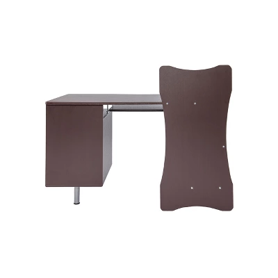 Stylish Computer Desk With Storage Brown - Techni Mobili 8 Stylish Computer Desk With Storage Brown - Techni Mobili - Image 6