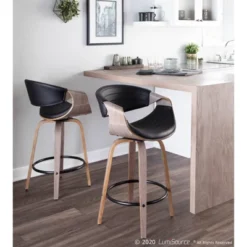 Set Of 2 Symphony Upholstered Counter Height Barstools - Lumisource -Furniture Store GUEST fc38ed3d 9d74 4a49 b051 36b7c5b0c8bc