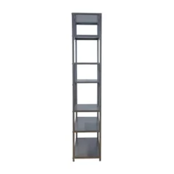 69" Dustin 6 Shelf Bookcase Dark Gray - HOMES: Inside + Out -Furniture Store GUEST fca529dc b3b9 4960 a5a7 abe11c8db17c