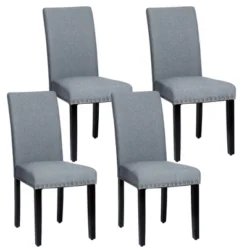 Costway Set Of 4 Fabric Dining Chairs W/Nailhead Trim -Furniture Store GUEST fd7734c9 26f4 4cc9 a3bf 15ba62d59571