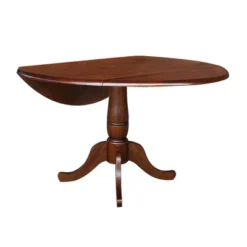 29.5" Lyla Round Dual Drop Leaf Pedestal Extendable Dining Table Espresso Brown - International Concepts -Furniture Store GUEST fde0ed26 5aa0 415c a42e 0b78d72e7afd