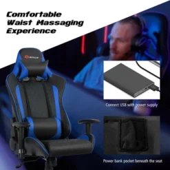 Costway Gaming Chair Reclining Racing Chair W/Lumbar Support And Headrest White 19 Costway Gaming Chair Reclining Racing Chair W/Lumbar Support And Headrest White -Furniture Store GUEST fea70844 2714 4ab5 bcd1 5c017ba30a8c