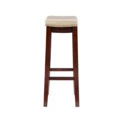 Padded Saddle Seat Barstool Hardwood - Linon -Furniture Store GUEST fee8c90c 358c 45ce a5c4 91b3126476d1