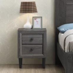 Costway Nightstand W/2 Drawers Multipurpose Retro Grey Bedside Table Fully Assembled 13 Costway Nightstand W/2 Drawers Multipurpose Retro Grey Bedside Table Fully Assembled -Furniture Store GUEST fef725ee 7463 4d85 a768 b1afa74ac241