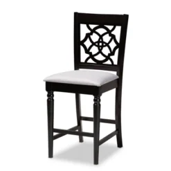 5pc Arden Upholstered Wood Pub Counter Height Dining Set Gray/Espresso - Baxton Studio -Furniture Store GUEST ff26ace7 9477 4680 a34f f9310b0e0727