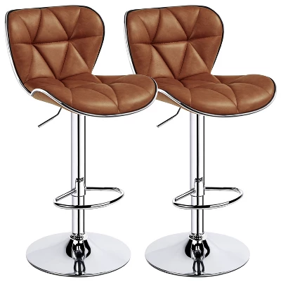 Yaheetech 2pcs Height Adjustable PU Leather Upholstered Swivel Bar Stool Chairs 12 Yaheetech 2pcs Height Adjustable PU Leather Upholstered Swivel Bar Stool Chairs - Image 10